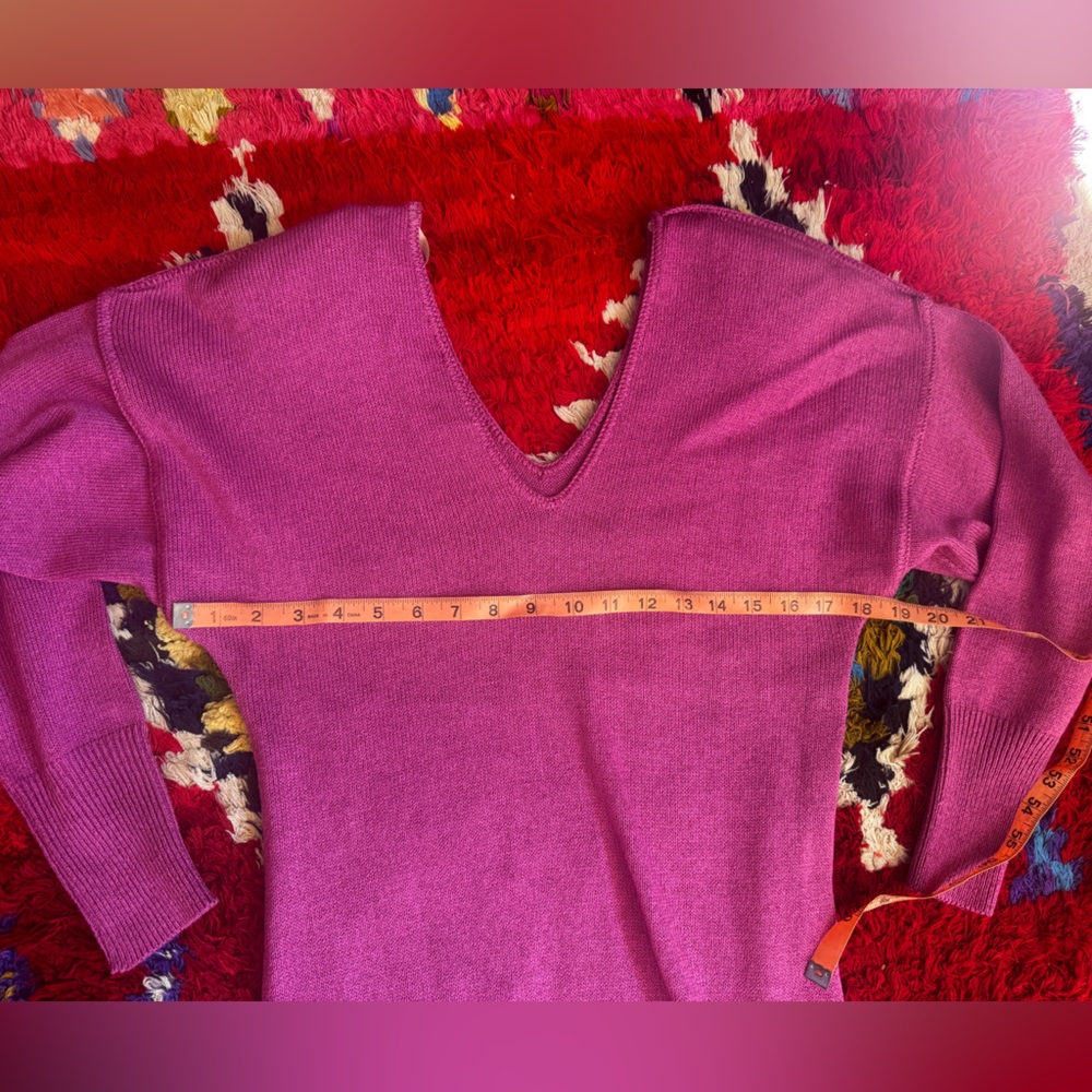 80s Vintage Liz Claiborne Raspberry Pink Knit Mini Dress Sz M - Picture 8 of 13